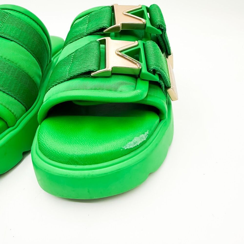 Bottega Veneta Flash Slide Sandals Green Platform Buckle Mules EU 38 US 8 - Picture 4 of 13